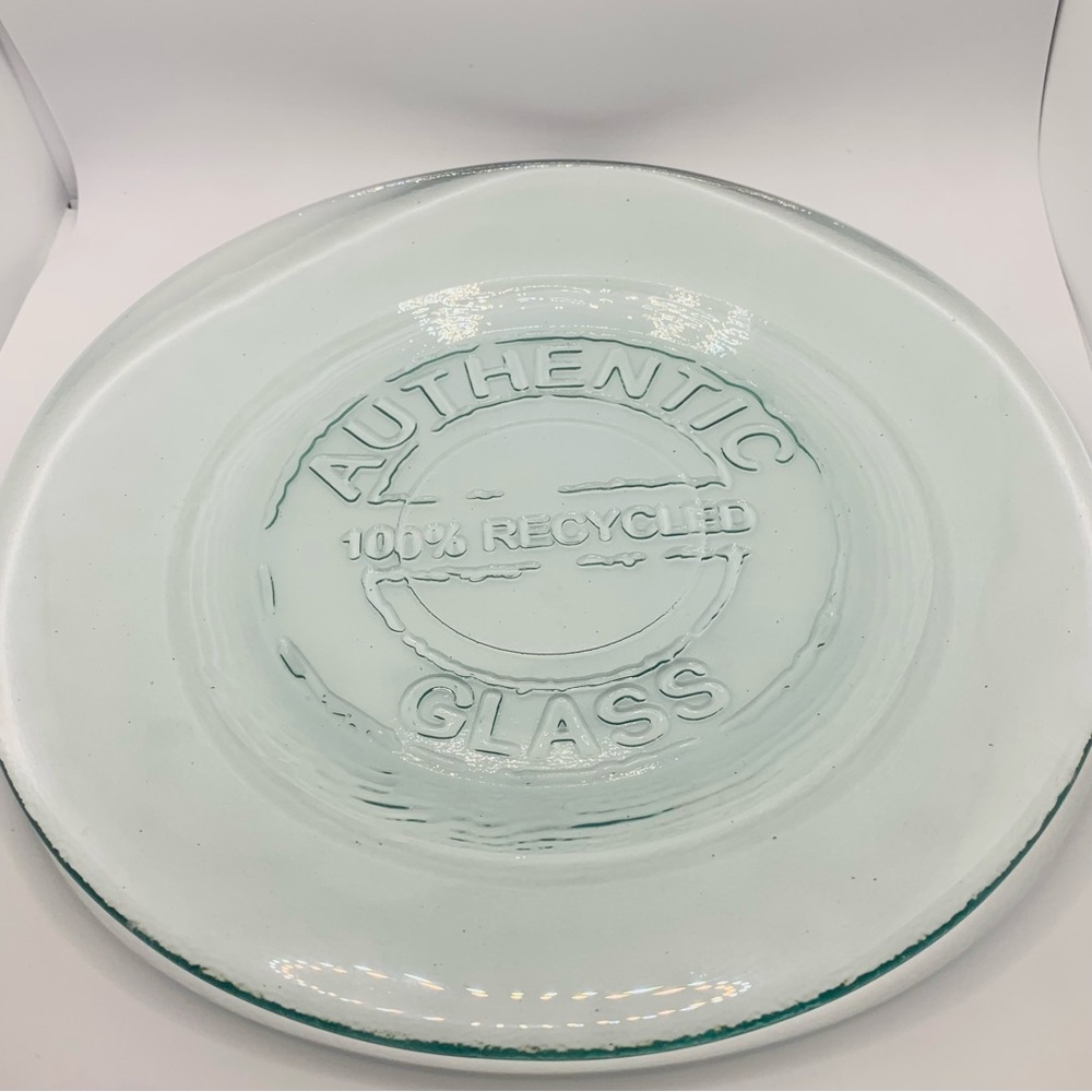 Authentic San Miguel 100% Recycled Glass 8" Salad / Dessert Plate Dish Spain